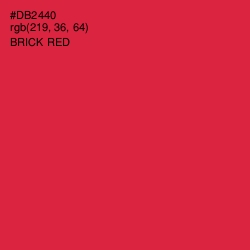 #DB2440 - Brick Red Color Image